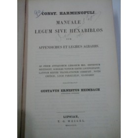 MANUALE  LEGUM  SIVE HEXABIBLOS  -  CONST.  HARMENOPULI